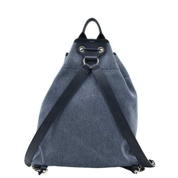 CHANEL  Deauville Large Denim Backpack Blue main image 8